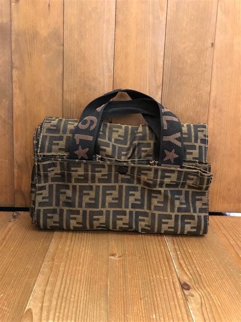 fendi zucca medium trolly luggage|Fendi zucca bags.